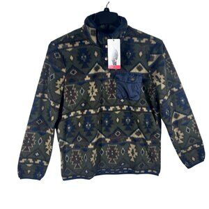 Weatherproof Vintage Fleece Women's Medium Pullover Aztec Pattern Sweatshirt NEW